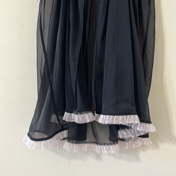 Victoria’s Secret Black Lace Babydoll Pink Lace Detail Lingerie Top Size Medium - Picture 7 of 10